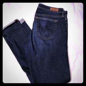 AG dark wash Stilt cigarette leg jeans